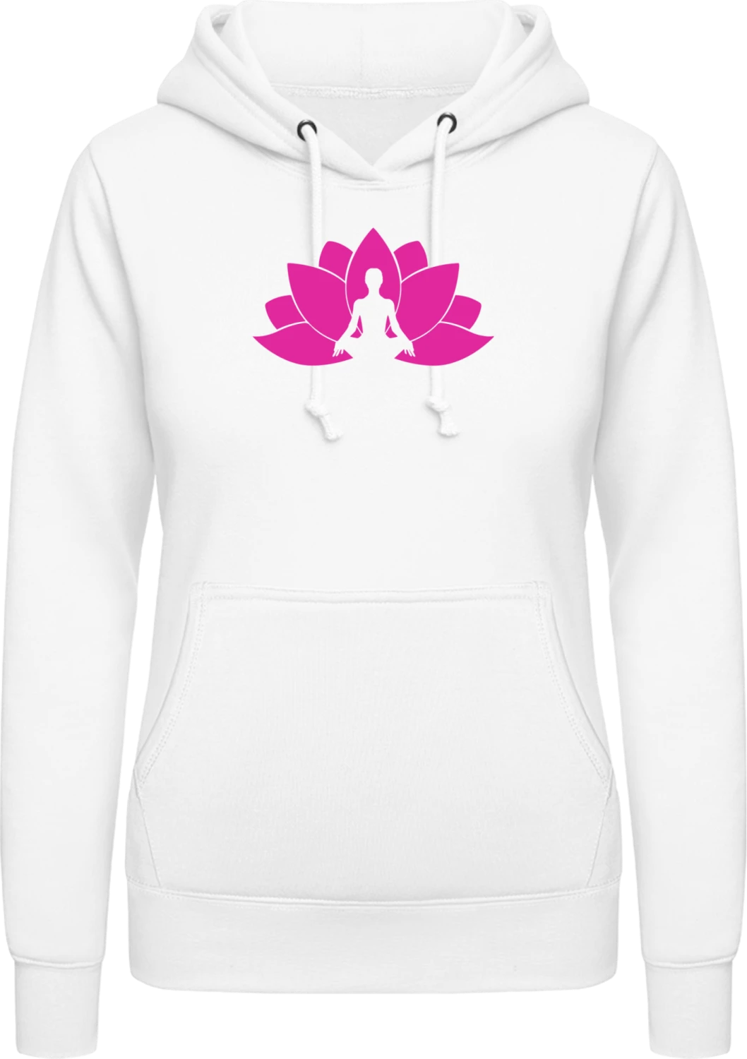 Spirituality Buddha Lotus - Arctic white AWDis ladies hoodie - Front