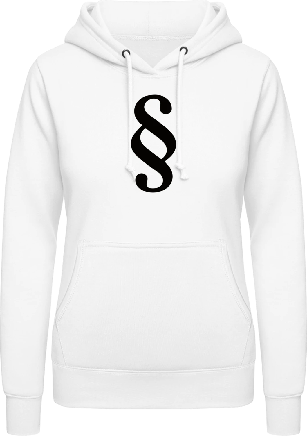 Paragraph Icon - Arctic white AWDis ladies hoodie - Front