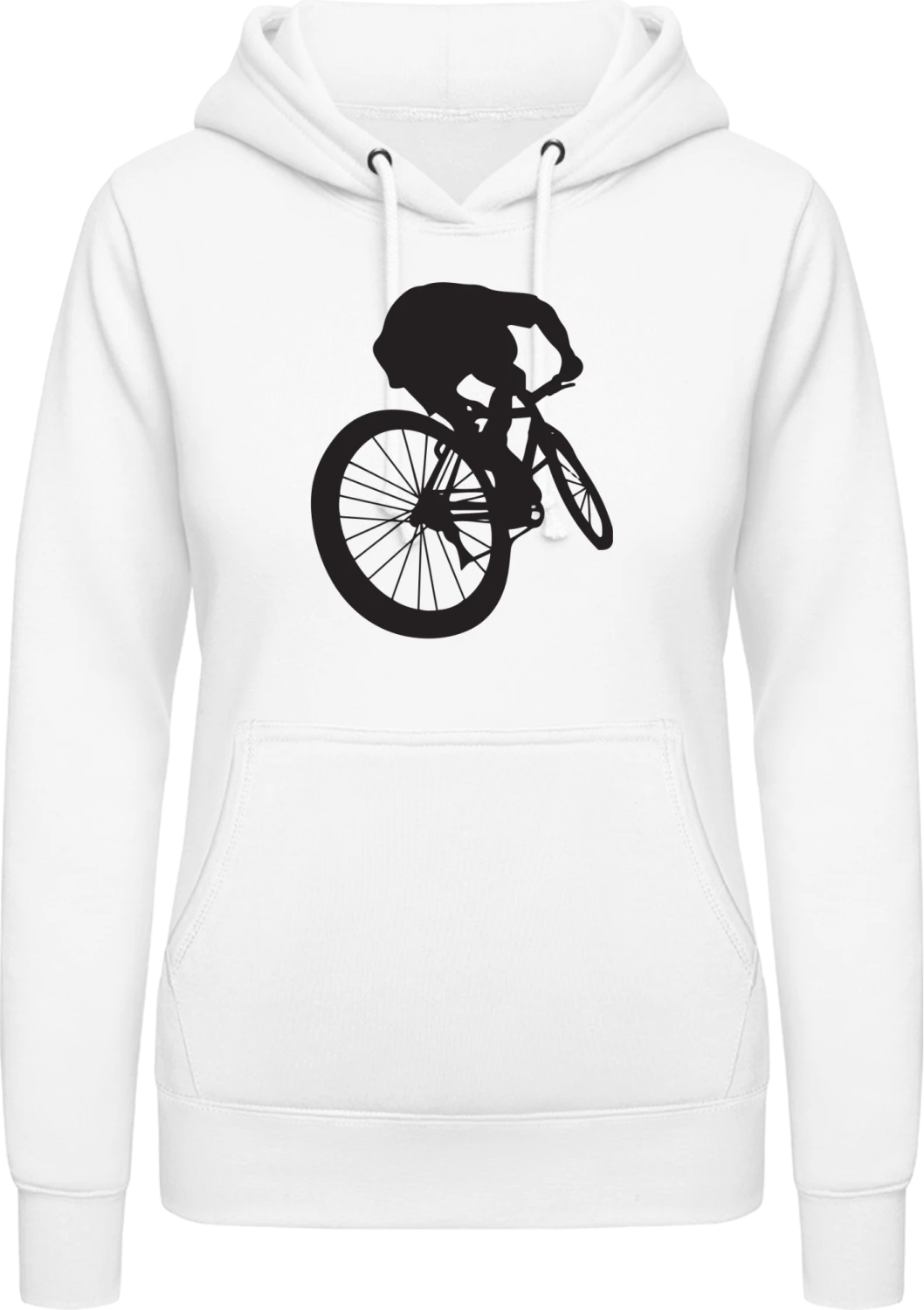 Offroad Biker - Arctic white AWDis ladies hoodie - Front