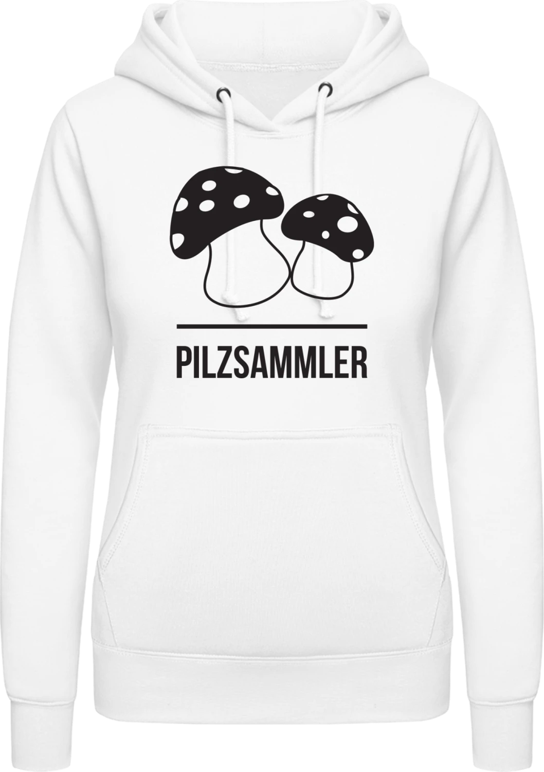 Pilzsammler - Arctic white AWDis ladies hoodie - Front