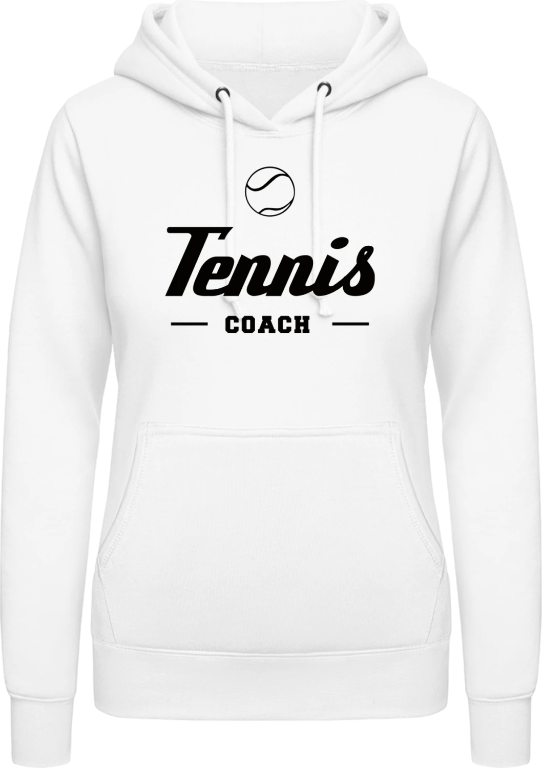 Tennis Coach - Arctic white AWDis ladies hoodie - Front