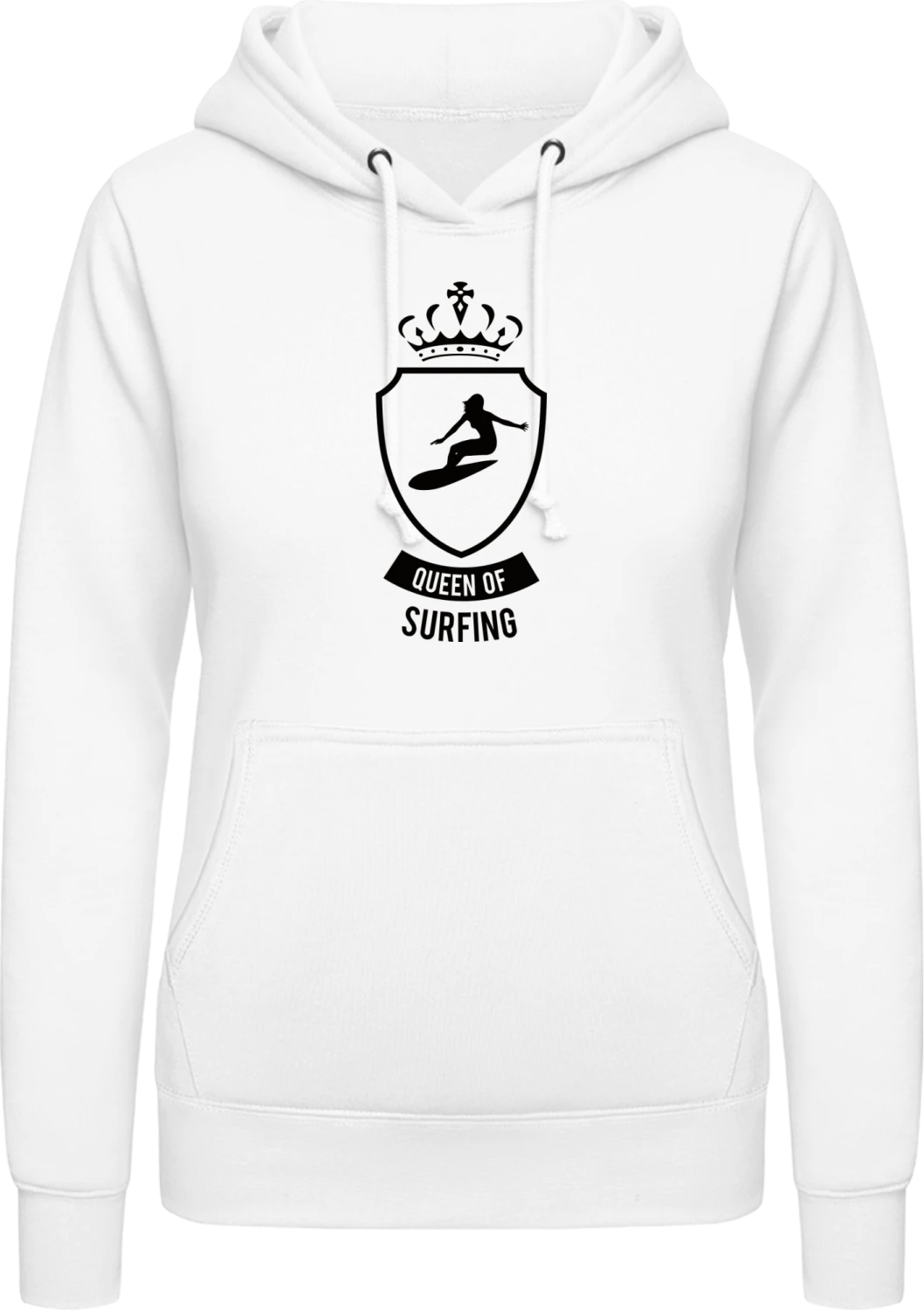 Queen Of Surfing - Arctic white AWDis ladies hoodie - Front