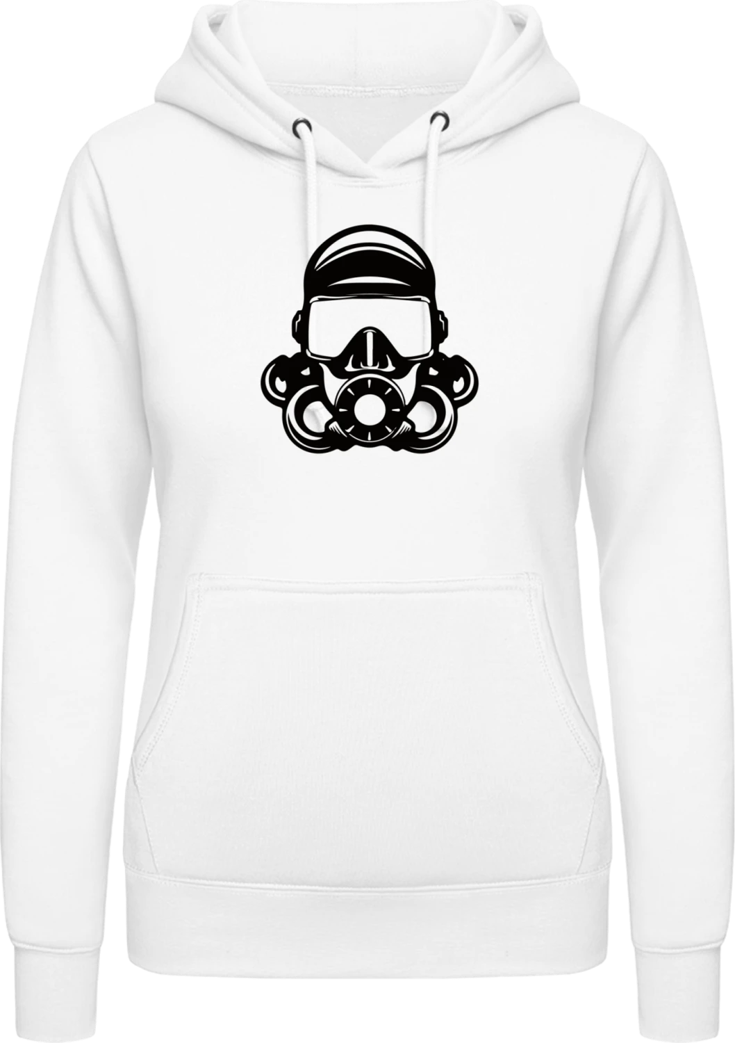 Divers Mask - Arctic white AWDis ladies hoodie - Front