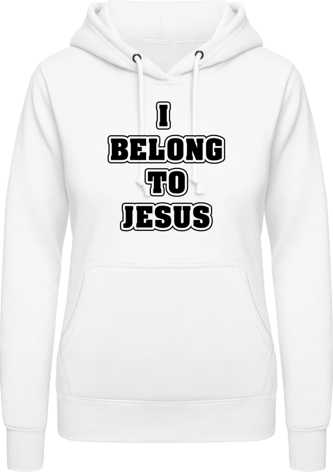 I Belong To Jesus - Arctic white AWDis ladies hoodie - Front