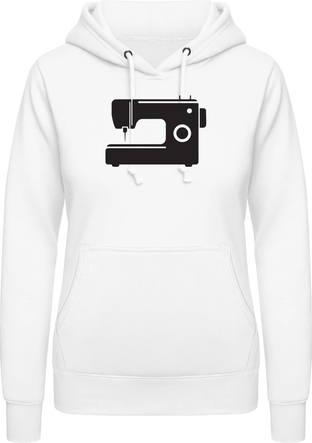 Nähmaschine - Arctic white AWDis ladies hoodie - Front