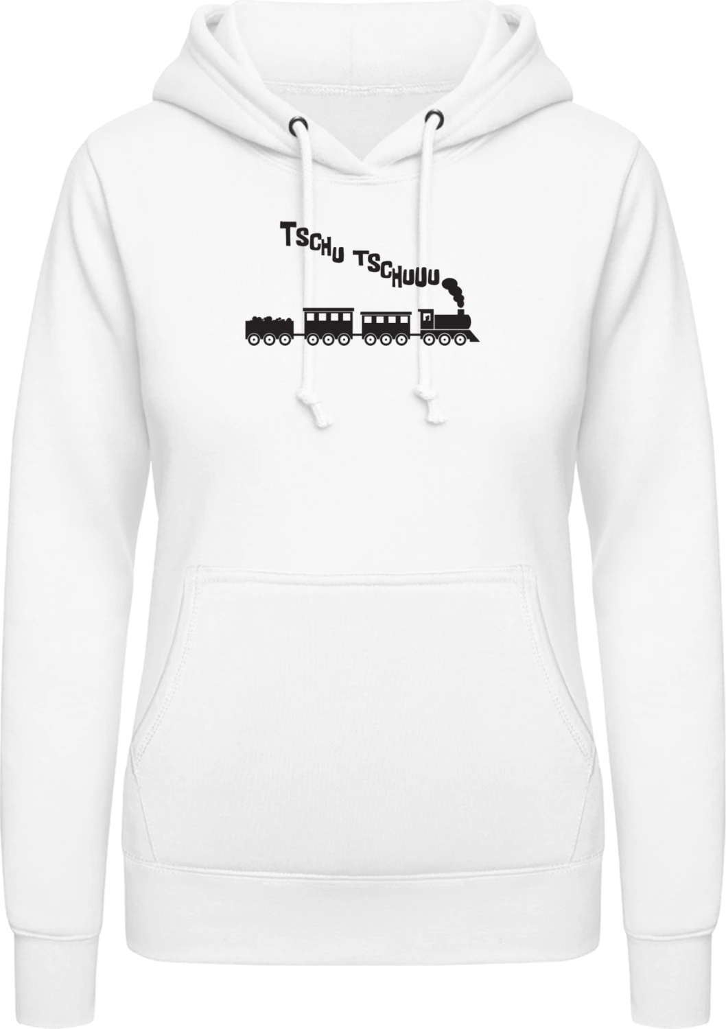 Tschu Tschuuu Zug - Arctic white AWDis ladies hoodie - Front