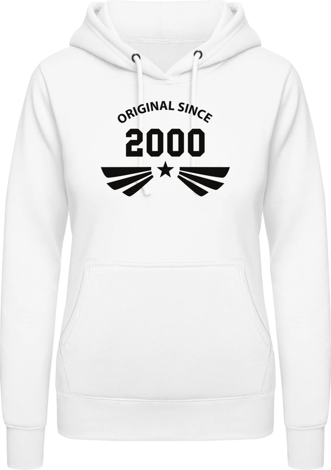 Original since 2000 - Arctic white AWDis ladies hoodie - Front