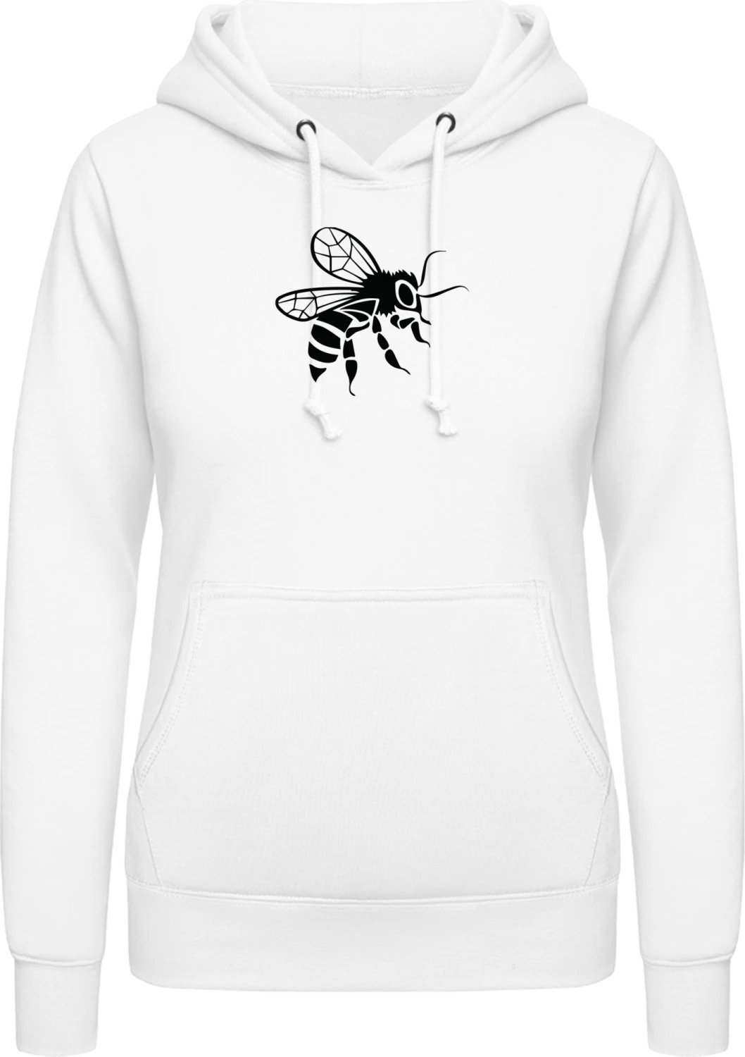 Flying Bee Wasp - Arctic white AWDis ladies hoodie - Front