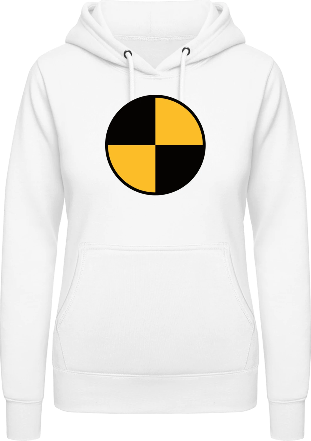 Crashtest Dummy Symbol - Arctic white AWDis ladies hoodie - Front