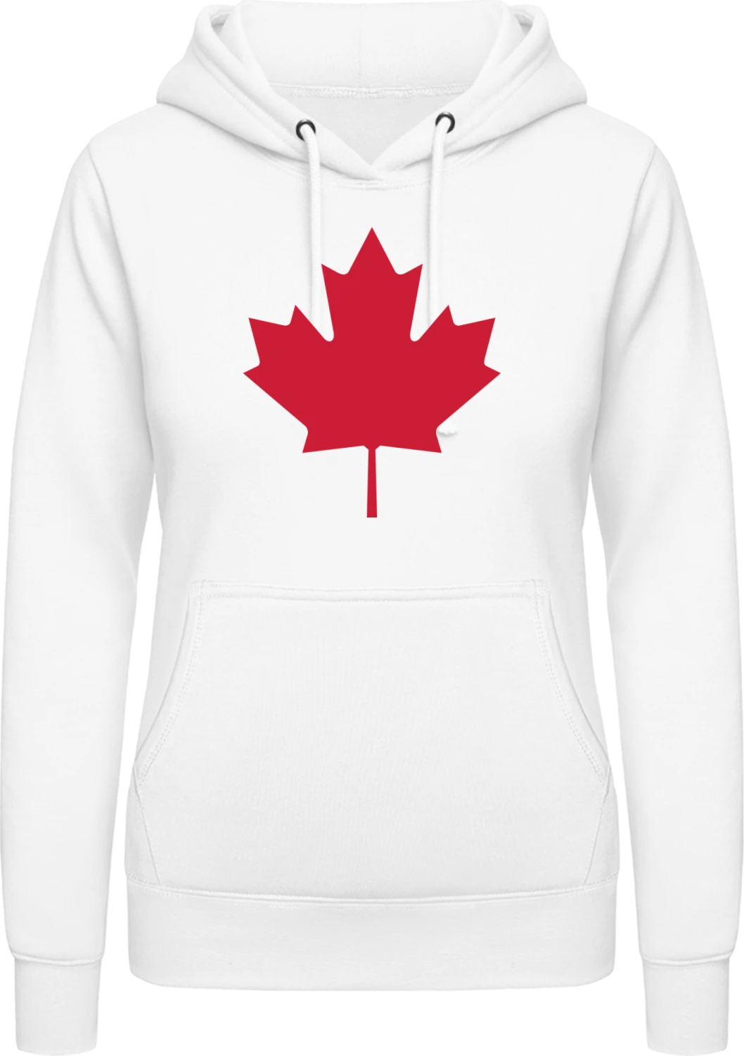 Kanada Blatt - Arctic white AWDis ladies hoodie - Front