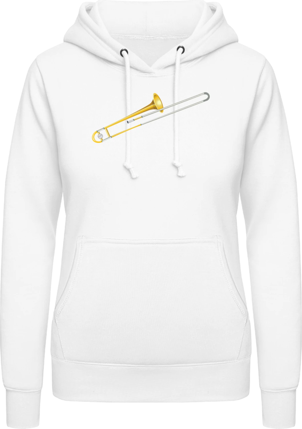 Posaune - Arctic white AWDis ladies hoodie - Front