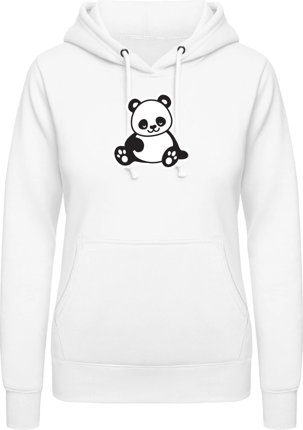 Panda Bear Sweet - Arctic white AWDis ladies hoodie - Front