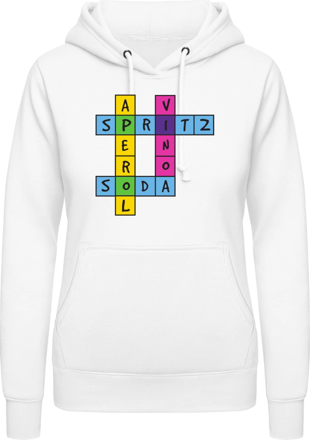 Spritz Aperol Soda - Arctic white AWDis ladies hoodie - Front