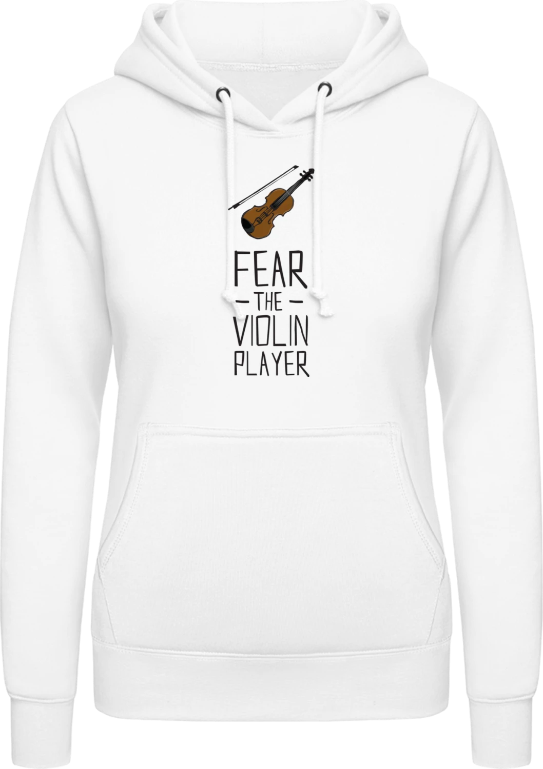 Fear The Violin Player - Arctic white AWDis ladies hoodie - Front