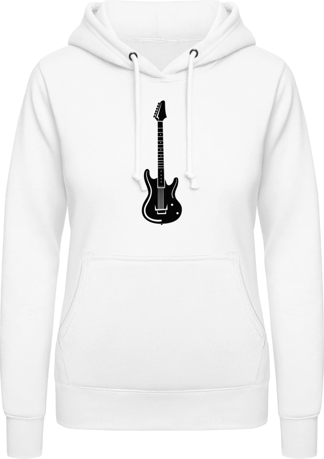 Electro Guitar - Arctic white AWDis ladies hoodie - Front