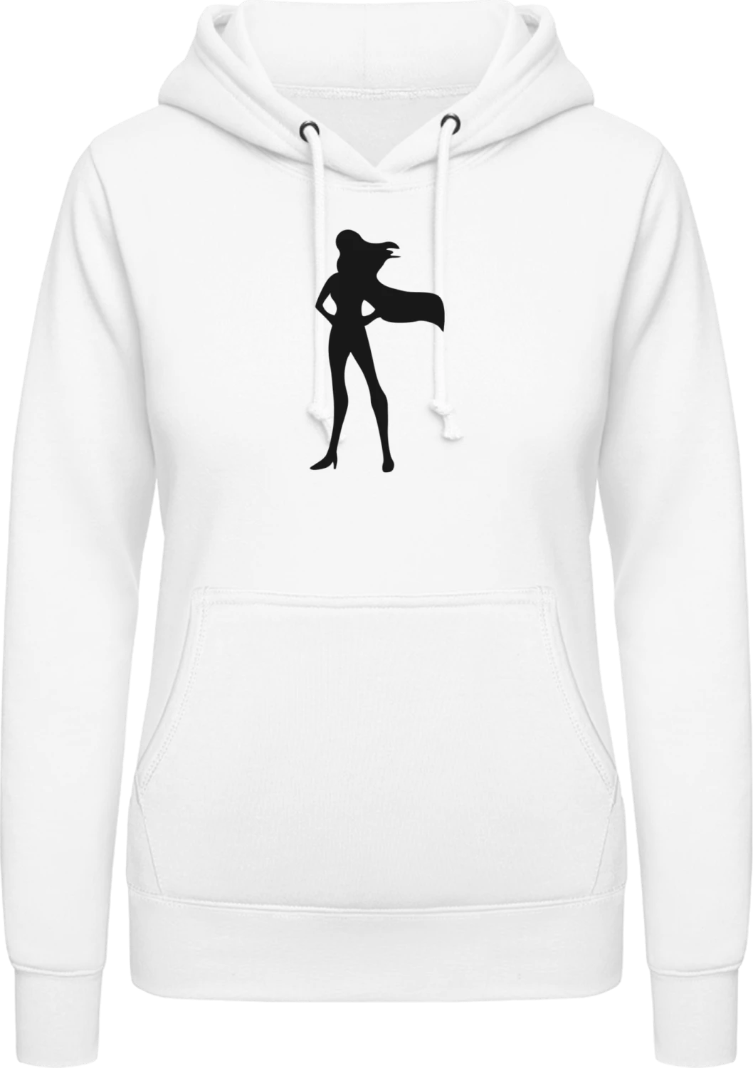 Superhero Woman - Arctic white AWDis ladies hoodie - Front