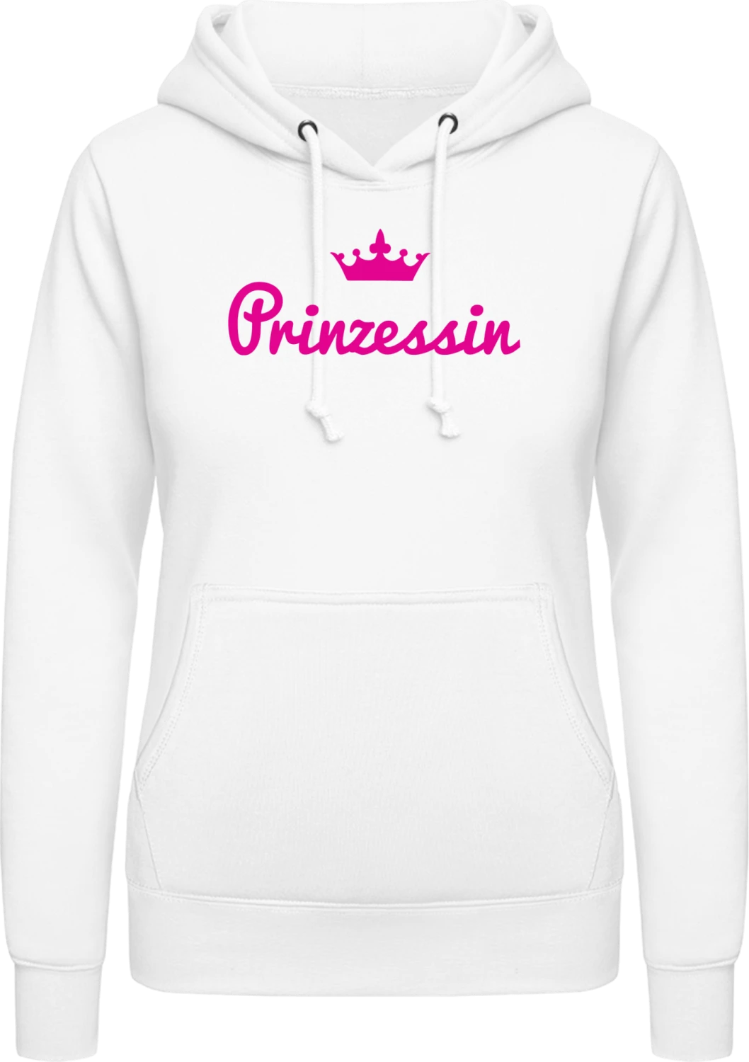 Prinzessin - Arctic white AWDis ladies hoodie - Front