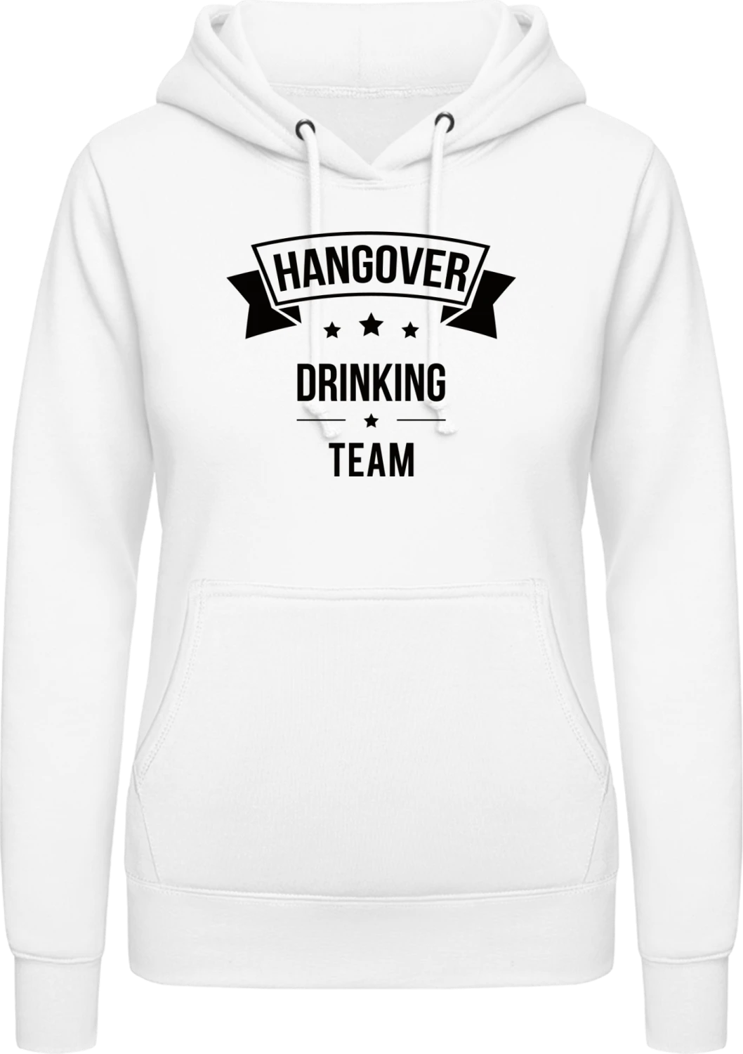 Hangover - Arctic white AWDis ladies hoodie - Front