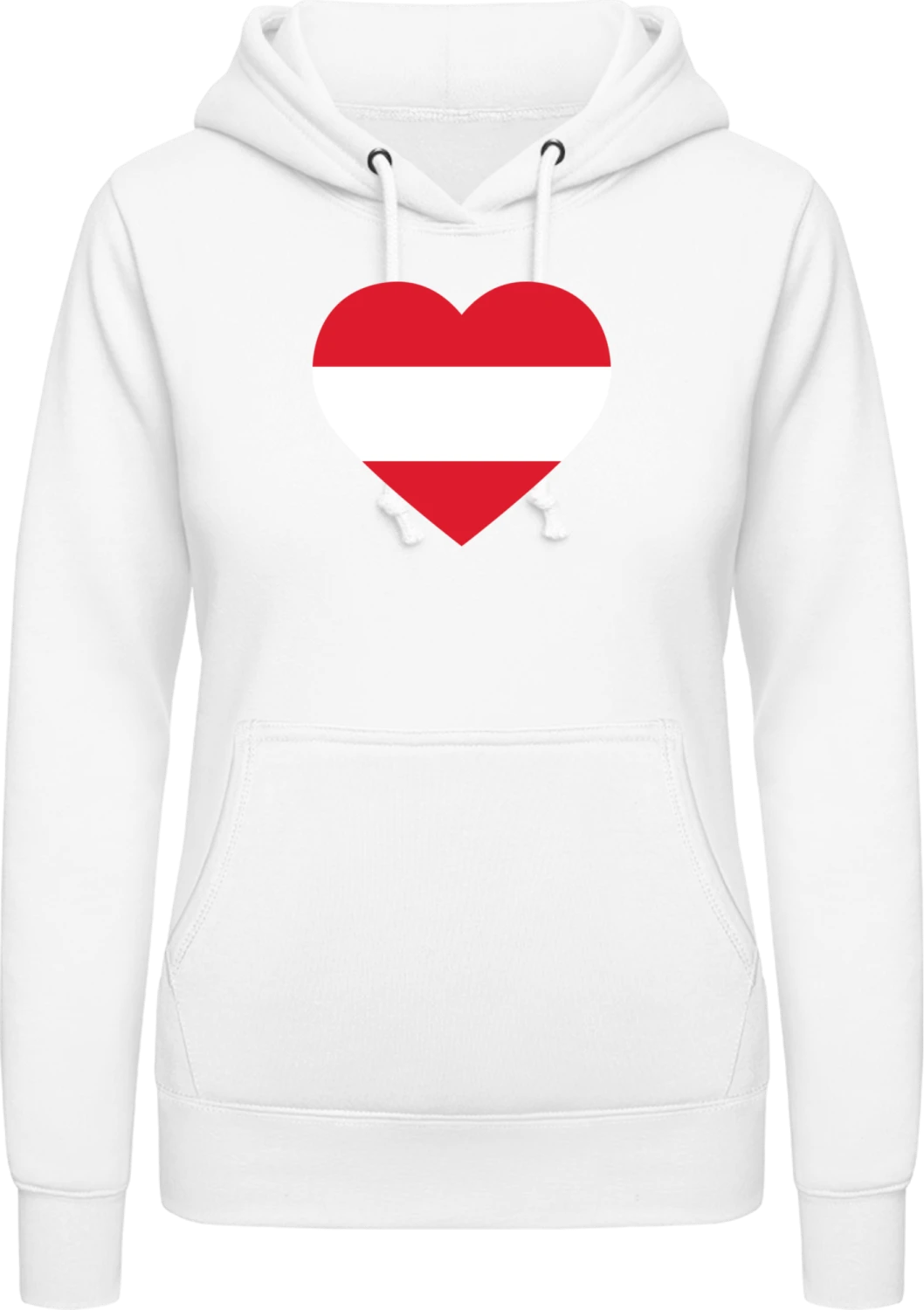 Österreich Herz - Arctic white AWDis ladies hoodie - Front