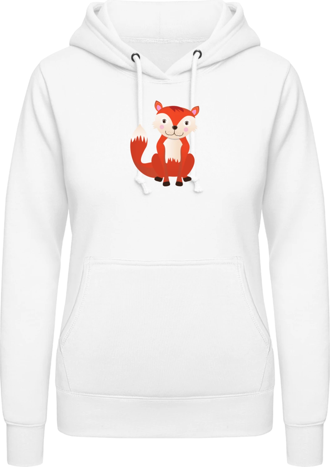 Fuchs - Arctic white AWDis ladies hoodie - Front