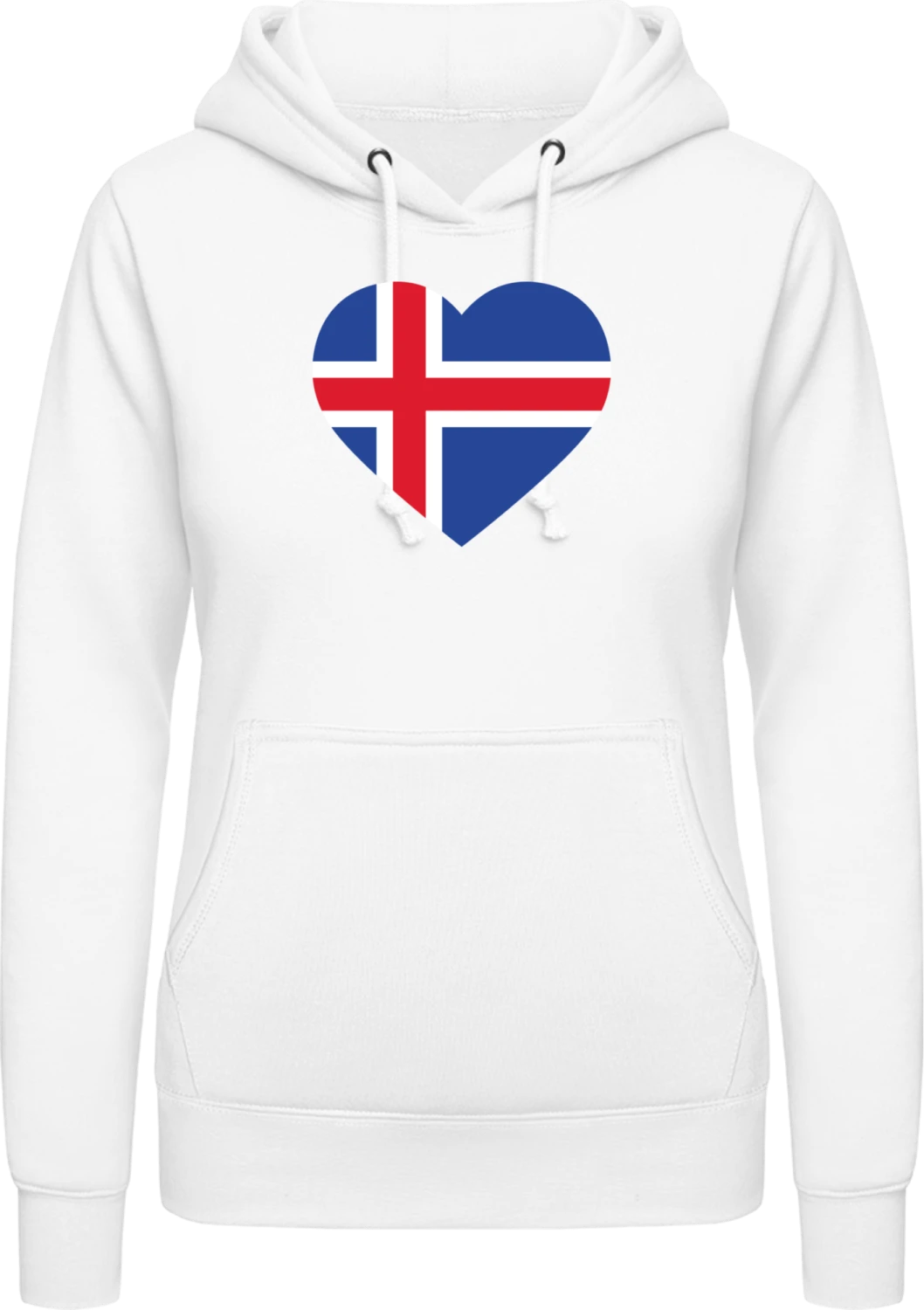 Island Herz - Arctic white AWDis ladies hoodie - Front