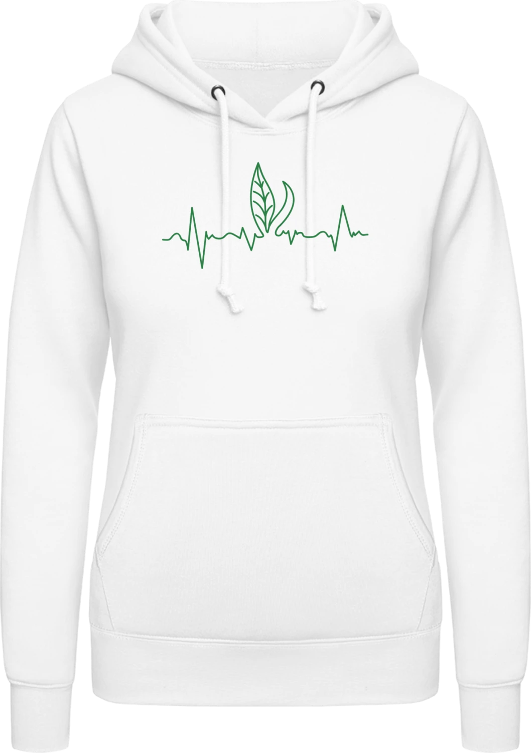 Vegan Life Ballance - Arctic white AWDis ladies hoodie - Front