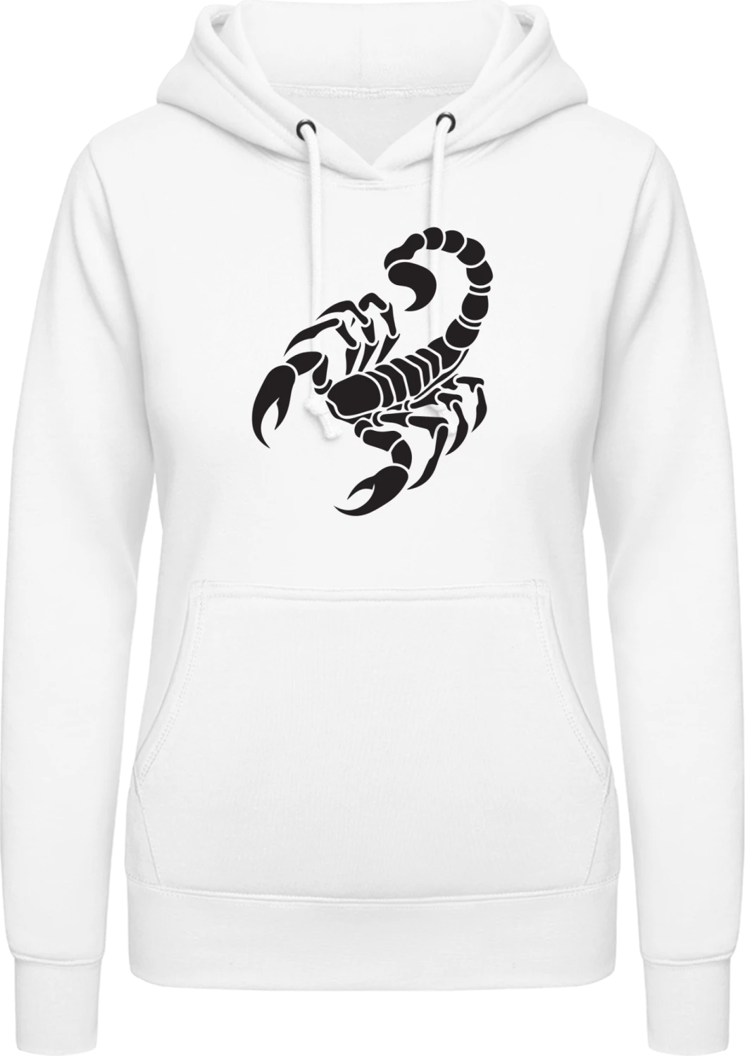 Scorpion Icon - Arctic white AWDis ladies hoodie - Front