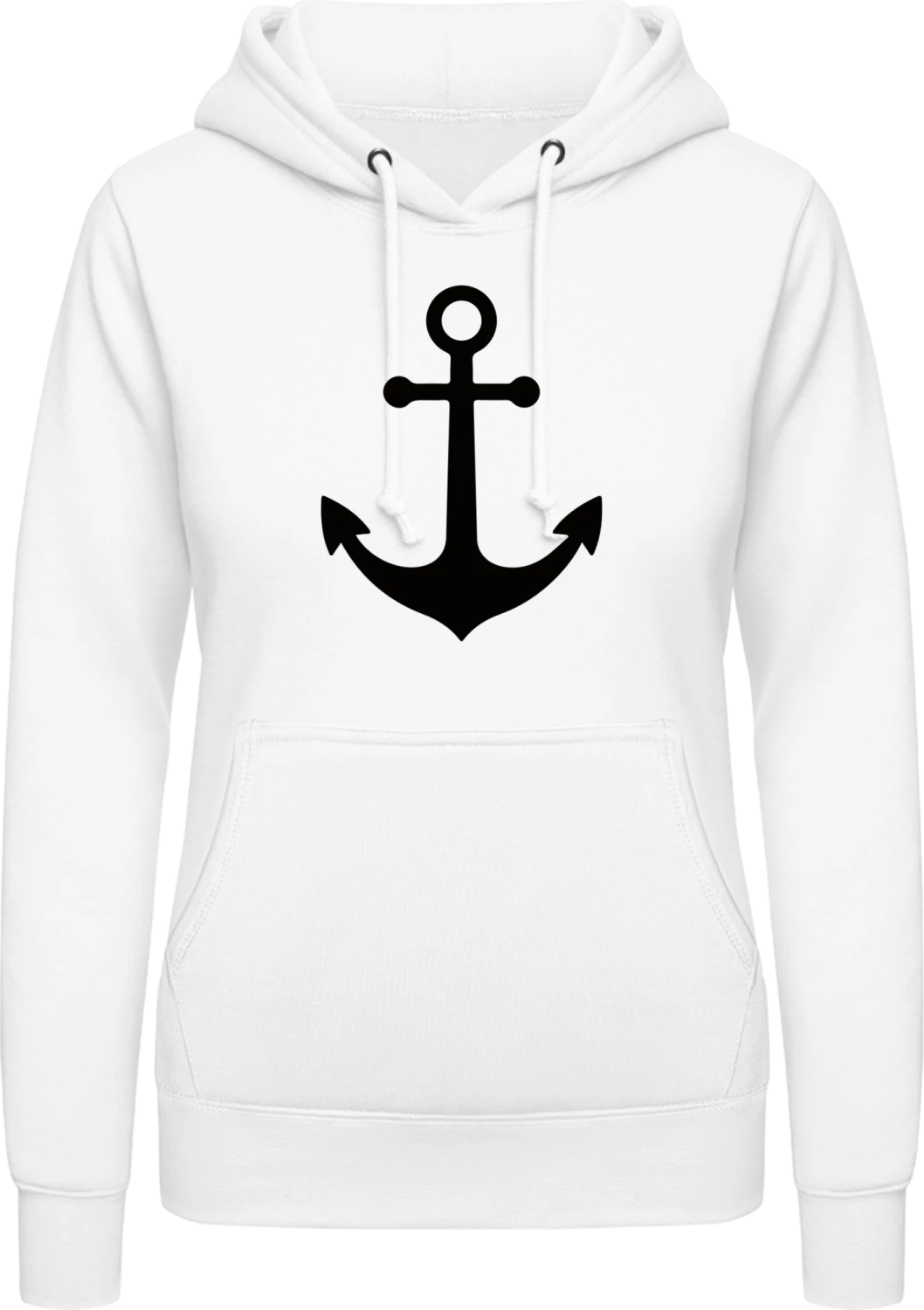 Boat Anchor - Arctic white AWDis ladies hoodie - Front