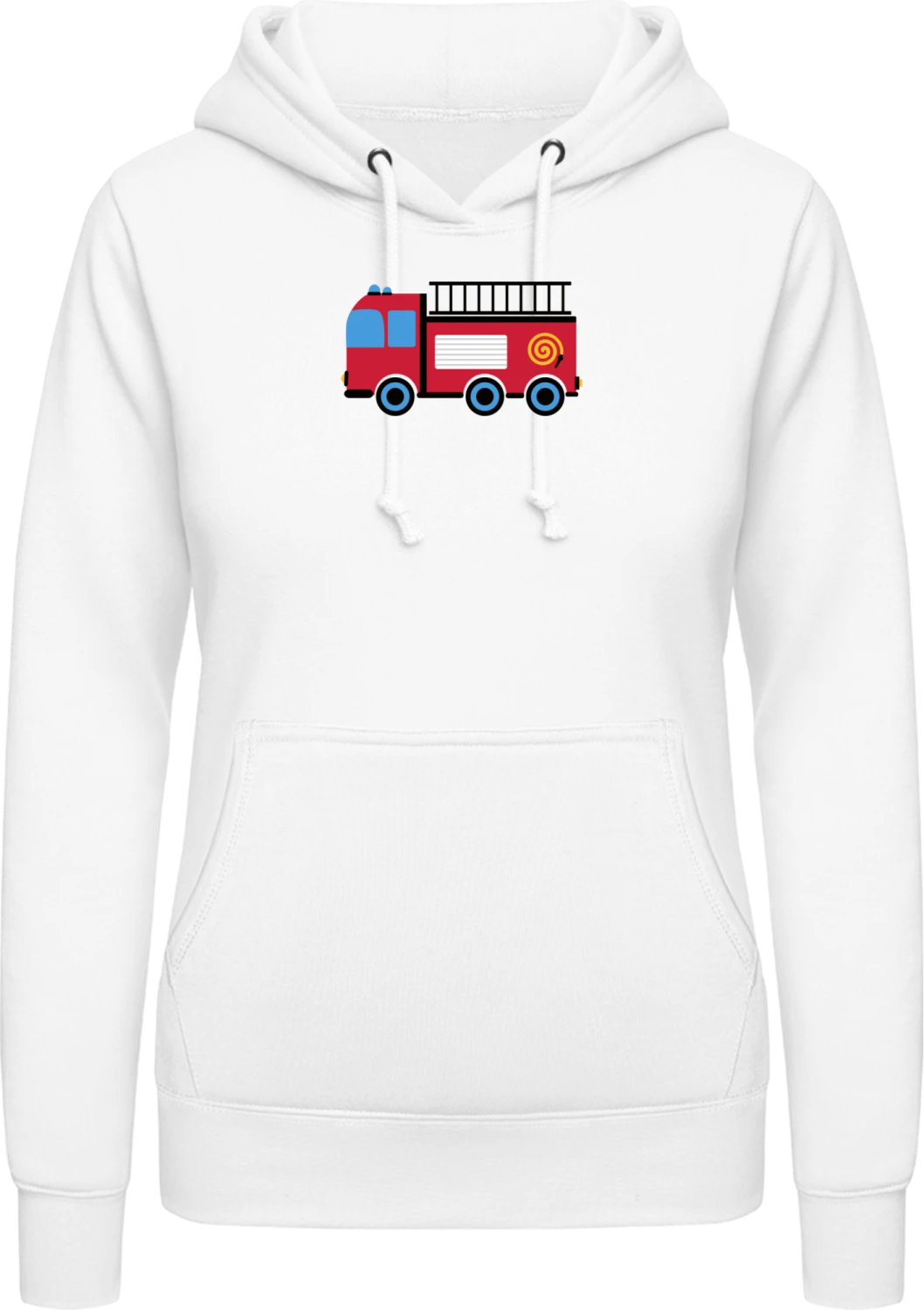 Fire Department Comic Truck - Arctic white AWDis ladies hoodie - Front