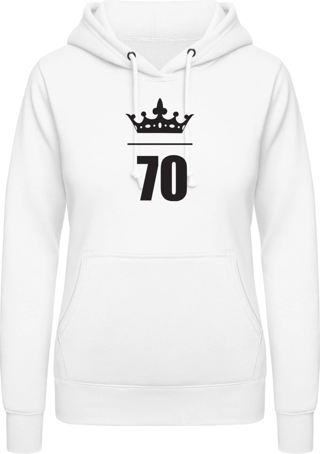 70 Years - Arctic white AWDis ladies hoodie - Front