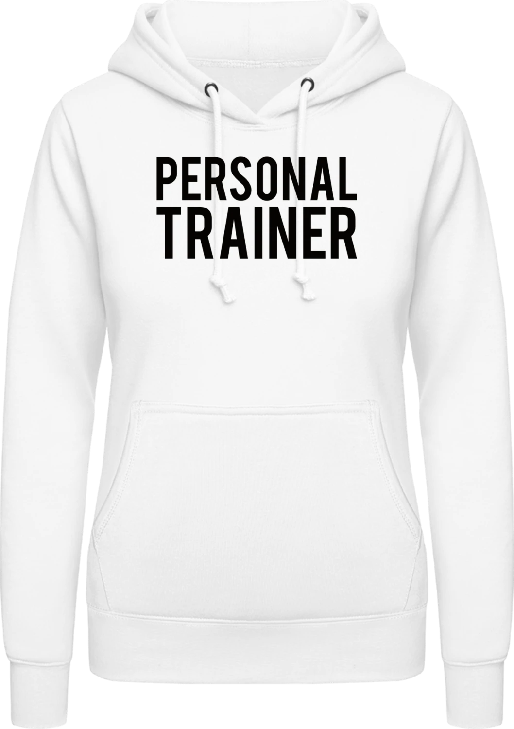 Personal Trainer Typo - Arctic white AWDis ladies hoodie - Front