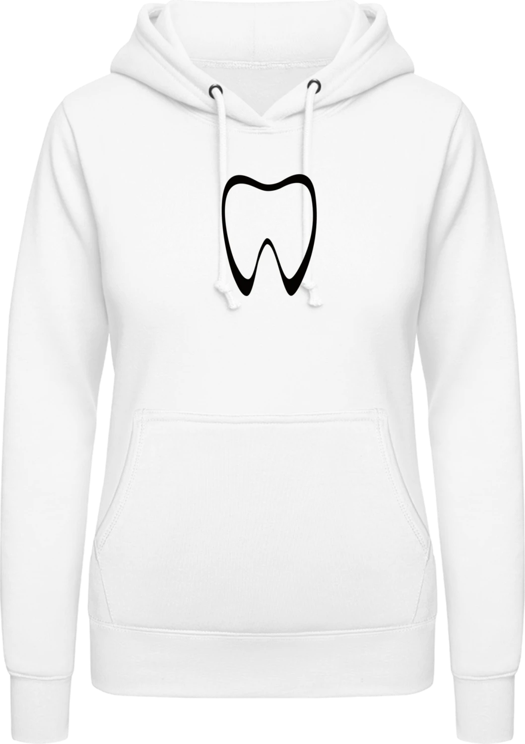 Zahn - Arctic white AWDis ladies hoodie - Front