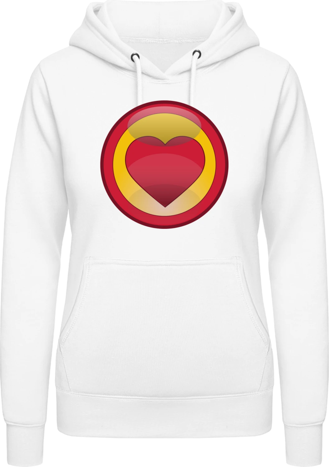 Love Superhero - Arctic white AWDis ladies hoodie - Front