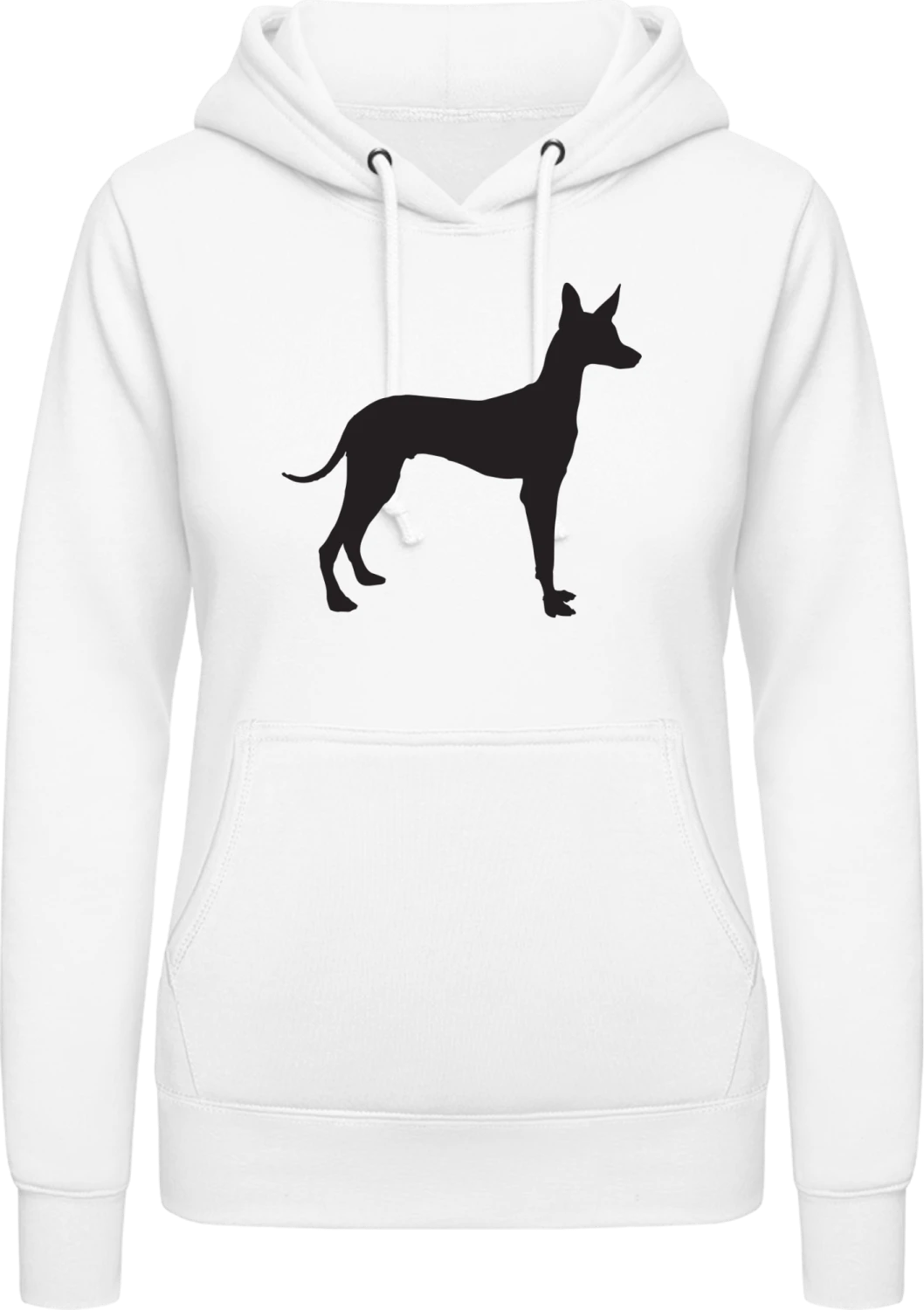 Pharao Hound Podenco - Arctic white AWDis ladies hoodie - Front