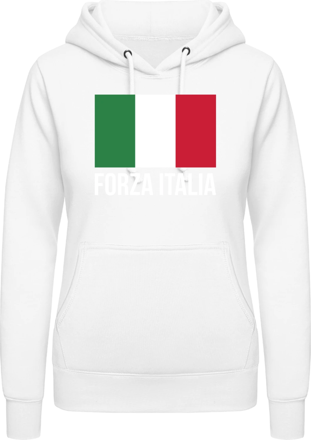 Forza Italia - Arctic white AWDis ladies hoodie - Front