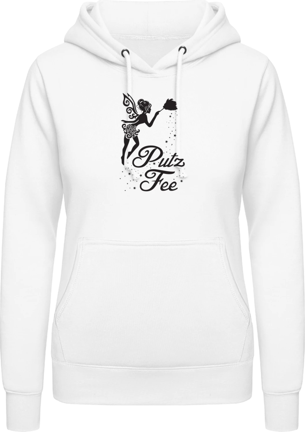 Putzfee - Arctic white AWDis ladies hoodie - Front