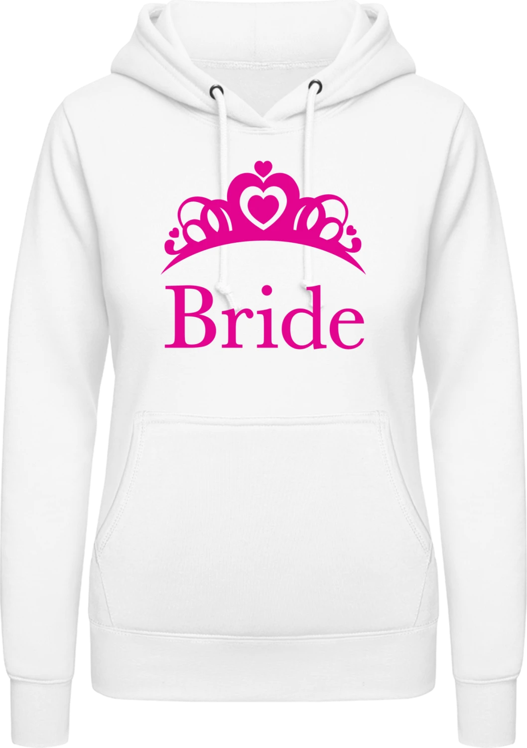 Bride Princess - Arctic white AWDis ladies hoodie - Front