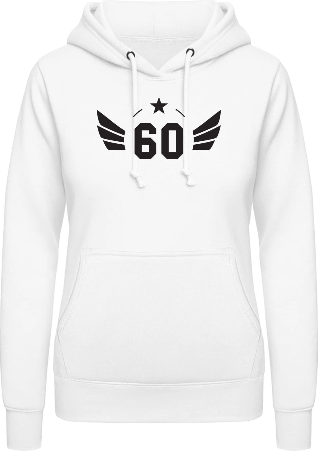 60 Sixty Years - Arctic white AWDis ladies hoodie - Front