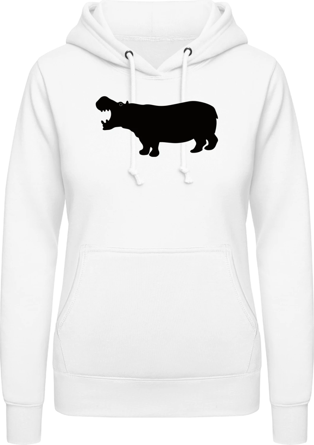 Nilpferd Hipo - Arctic white AWDis ladies hoodie - Front