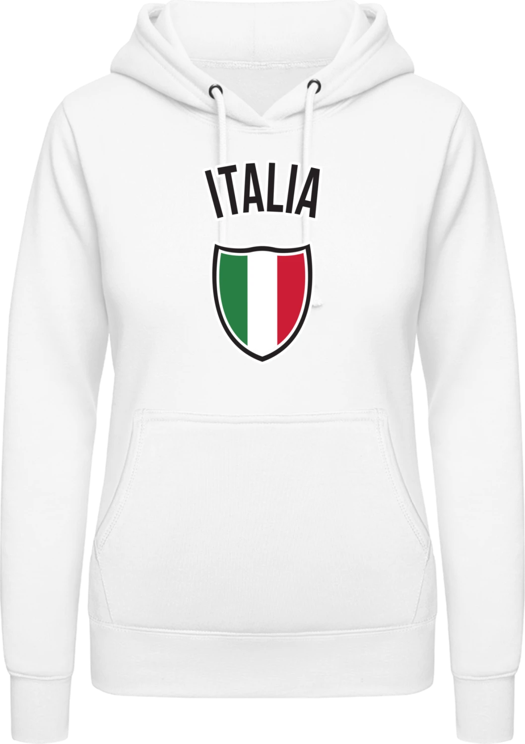 Italia Outline - Arctic white AWDis ladies hoodie - Front