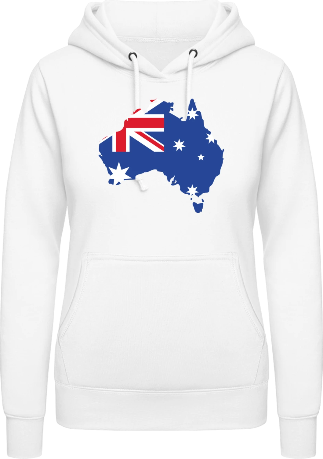 Australien Landkarte - Arctic white AWDis ladies hoodie - Front