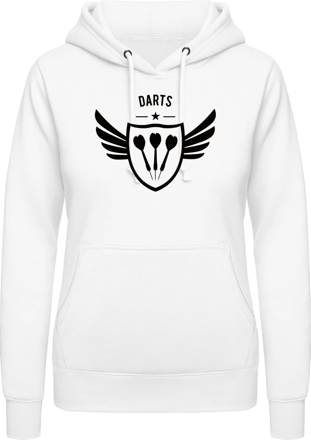 Darts Logo Winged - Arctic white AWDis ladies hoodie - Front