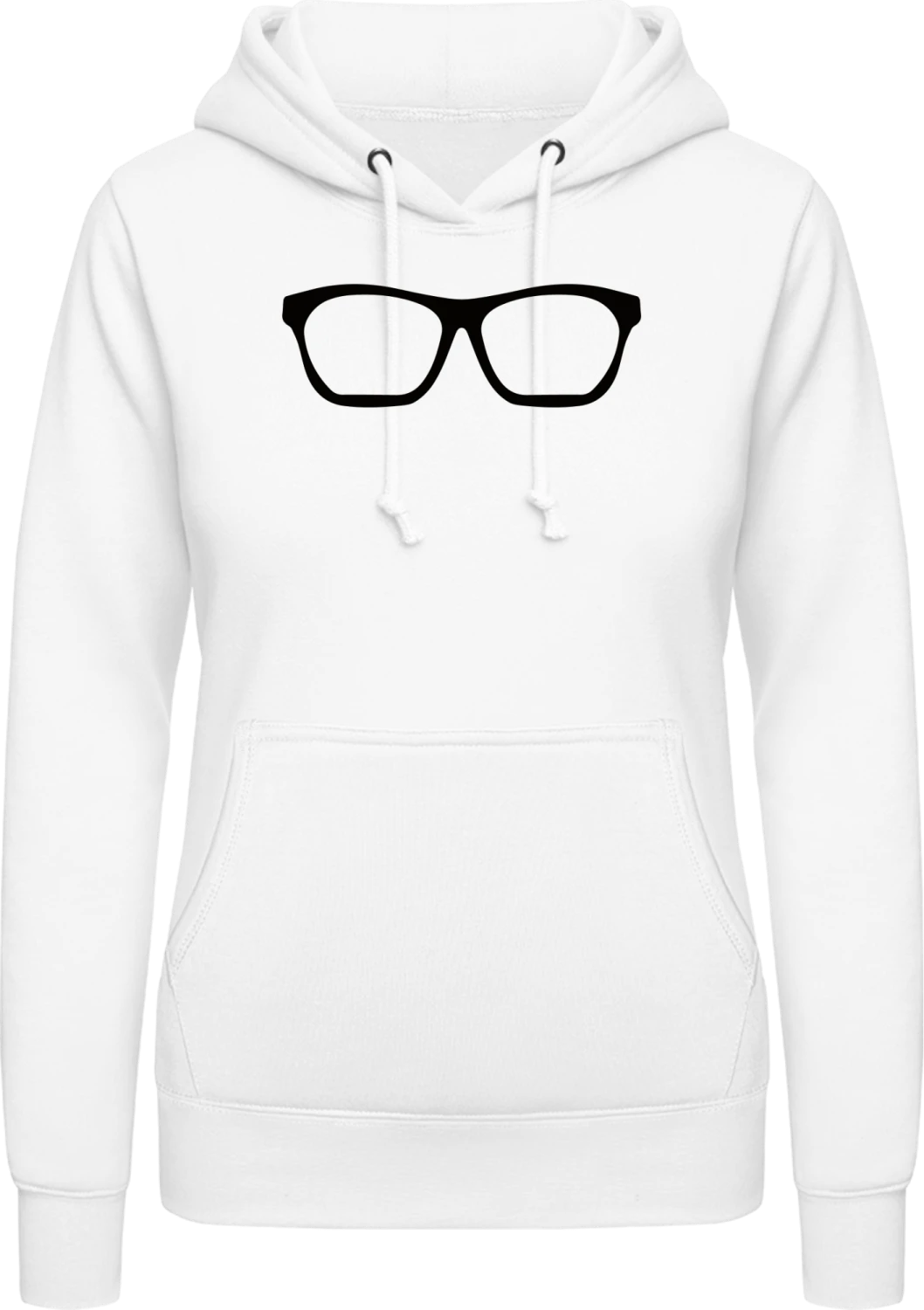 Brille - Arctic white AWDis ladies hoodie - Front