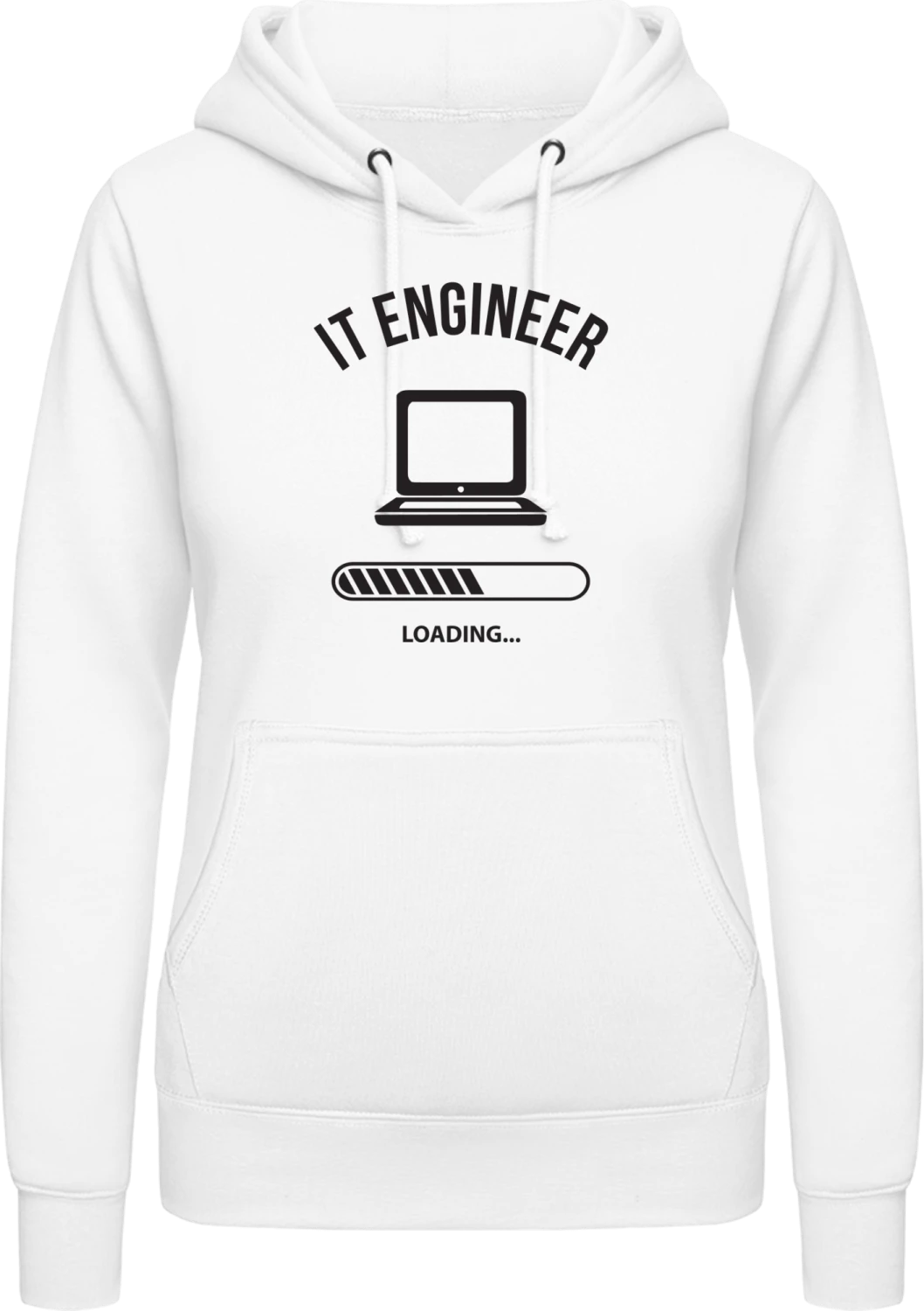 Computer Scientist Loading - Arctic white AWDis ladies hoodie - Front