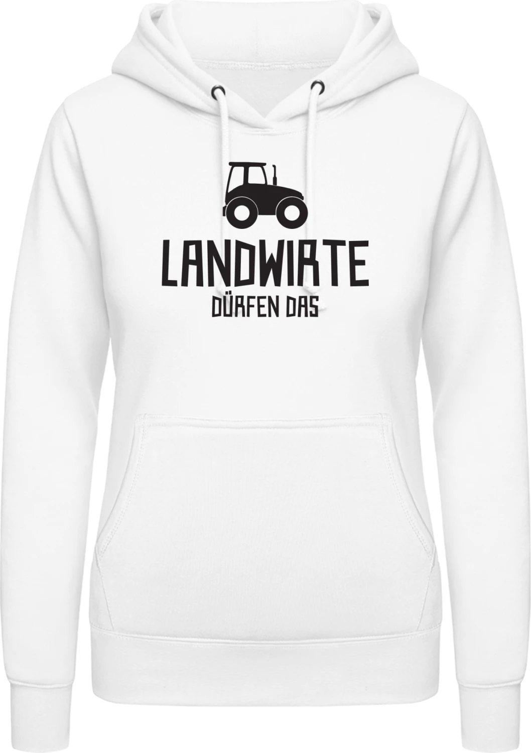 Landwirte dürfen das - Arctic white AWDis ladies hoodie - Front