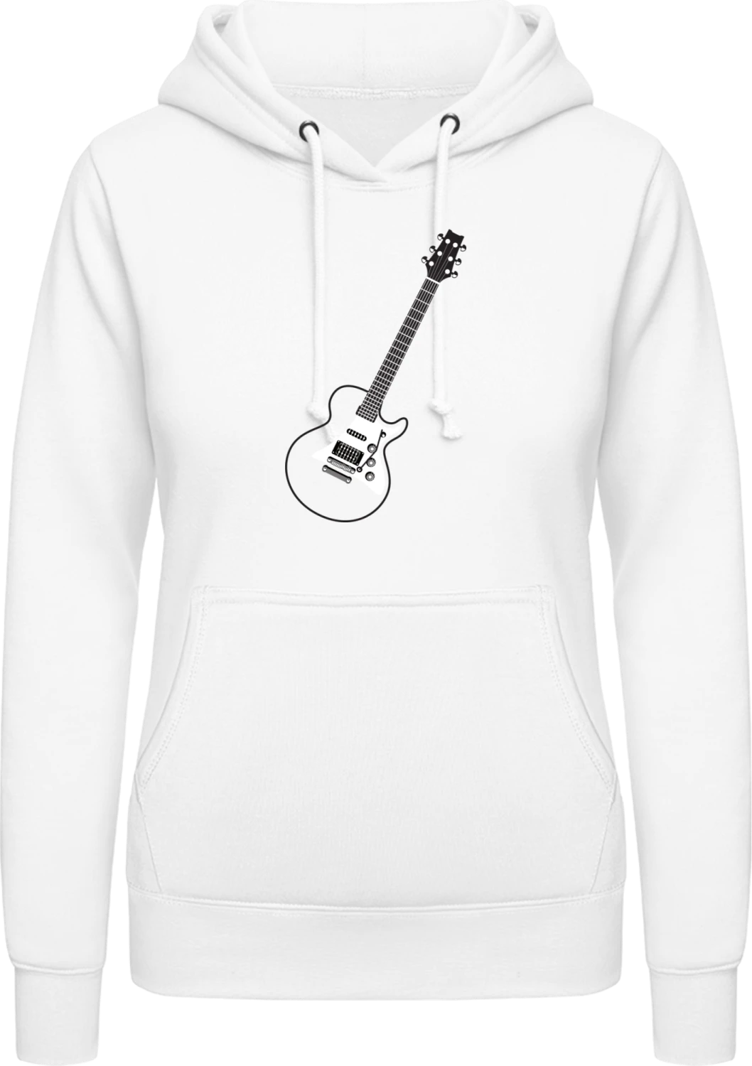 Electric Guitar - Arctic white AWDis ladies hoodie - Front