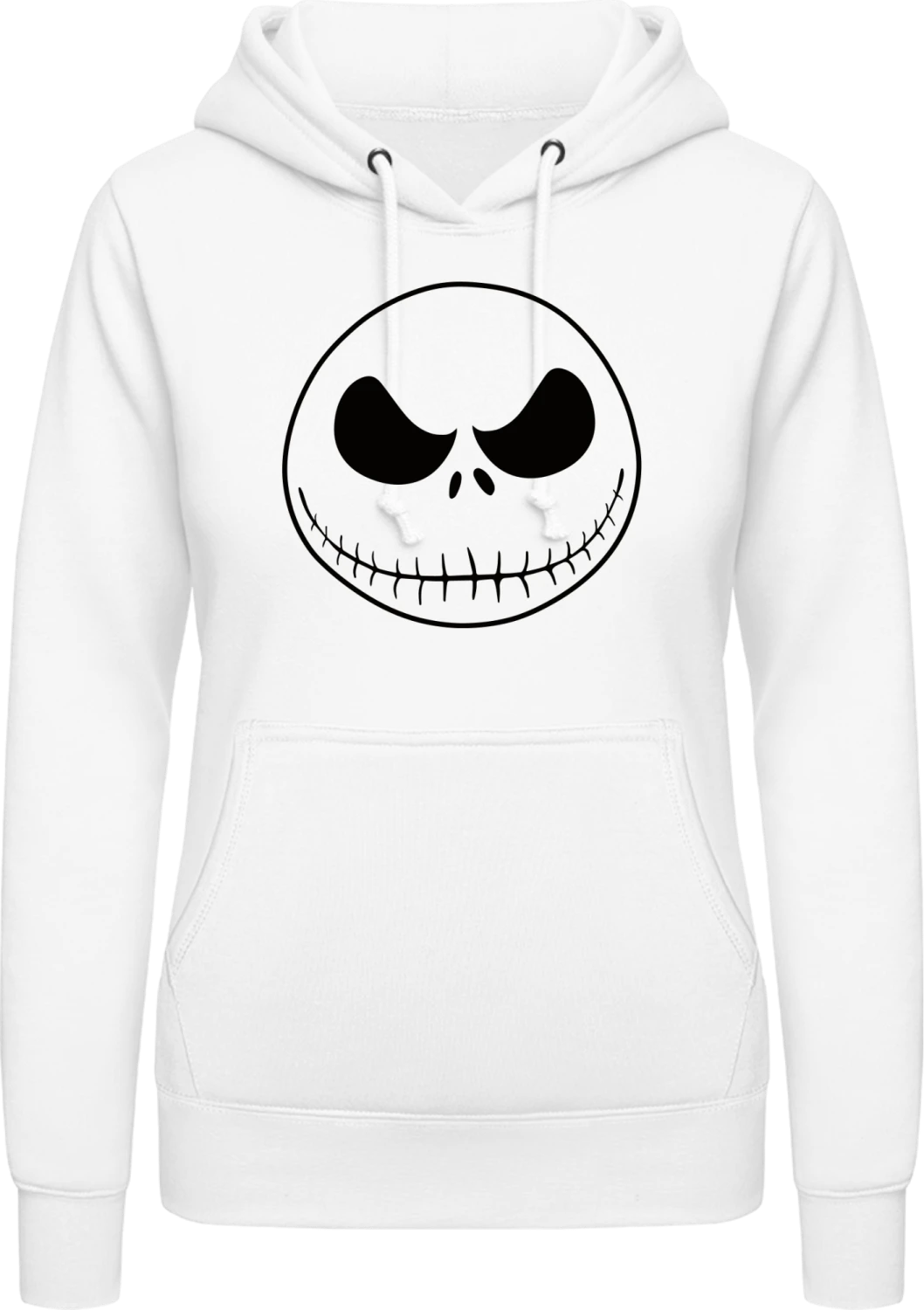 Jack Skellington Skull Face - Arctic white AWDis ladies hoodie - Front