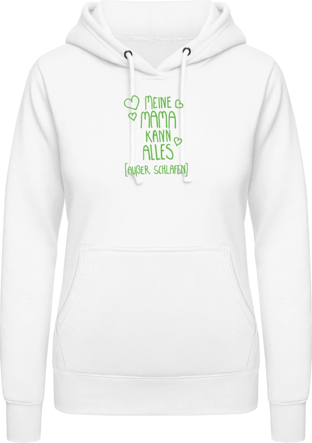 Meine Mama kann alles außer schlafen - Arctic white AWDis ladies hoodie - Front