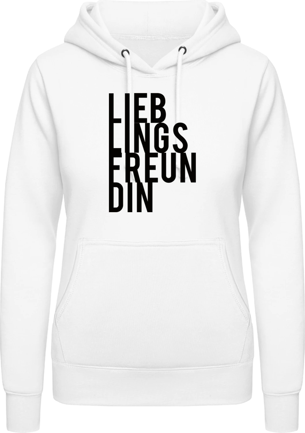 Lieblingsfreundin - Arctic white AWDis ladies hoodie - Front