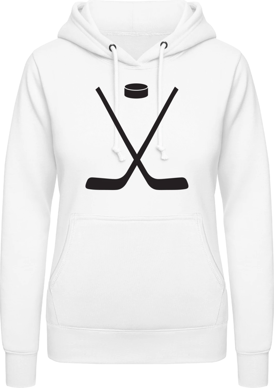 Ice Hockey Sticks - Arctic white AWDis ladies hoodie - Front